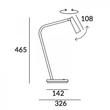 Leds-C4 GAMMA 10-6420-DN-DN Ledes asztali lámpa arany acél Leds-C4 GAMMA 10-6420-DN-DN Ledes asztali lámpa arany acél