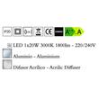 Mantra HEMISFERIC 4086 Állólámpa alumínium LED 20W Ø28x158cm Mantra HEMISFERIC 4086 Állólámpa alumínium LED 20W Ø28x158cm