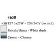 Mantra 4638 Állólámpa LOEWE CROMO króm fehér fém textil Mantra 4638 Állólámpa LOEWE CROMO króm fehér fém textil