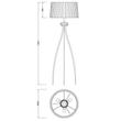Mantra LOEWE CUERO 4738 Állólámpa antik réz fehér 3xE27 max. 23W d550x1600 mm Mantra LOEWE CUERO 4738 Állólámpa antik réz fehér 3xE27 max. 23W d550x1600 mm