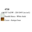 Mantra LOEWE CUERO 4738 Állólámpa antik réz fehér 3xE27 max. 23W d550x1600 mm Mantra LOEWE CUERO 4738 Állólámpa antik réz fehér 3xE27 max. 23W d550x1600 mm