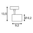 SLV DEBASTO 148500 Mennyezeti spot lámpa fekete LED 8W Ø6,2x max. 13,5cm SLV DEBASTO 148500 Mennyezeti spot lámpa fekete LED 8W Ø6,2x max. 13,5cm