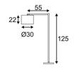 SLV TENORA 156031 Állólámpa króm bézs 1xE27 max. 60W Ø30x120x50cm SLV TENORA 156031 Állólámpa króm bézs 1xE27 max. 60W Ø30x120x50cm