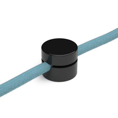 Creative-Cables Universal wall fairlead for fabric cable, black FCP01NER kábelrögzítő fekete műanyag
