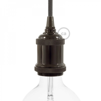 Vintage alumínium E27 lámpatartó készlet