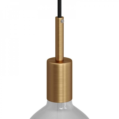 Hengeres fém E27 lámpatartó készlet 7 cm-es kábelbilincssel
