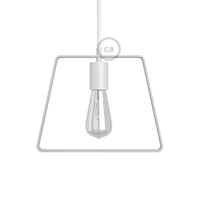 Fém Duedì Base lámpabúra fém lámpatartó borítással és E27 lámpatartóval fehér