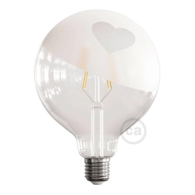 LED Light Bulb Globe G125 Short Filament - Tattoo Lamp® Cuore 4W E27 2700K