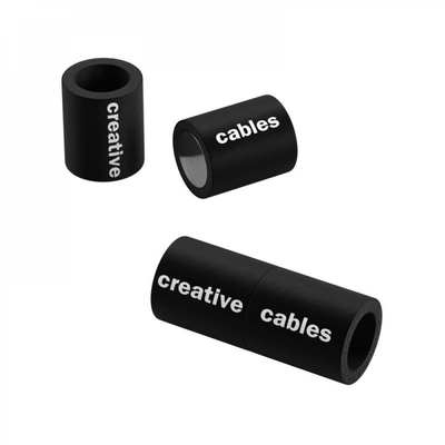 Creative-Cables Matt fekete mágneses kapocs logóval ellátott karkötőhöz - S- 5 db PC5MAGLOCK6VN kiegészítő