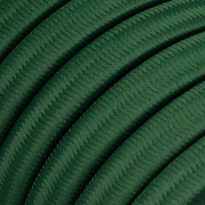 Elektromos kábel String Lights számára, műselyem anyaggal bevonva, Dark Green CM21