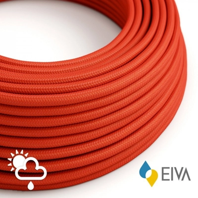 Piros műselyem SM09 borítású kültéri kerek elektromos kábel - IP65 EIVA rendszerhez alkalmas