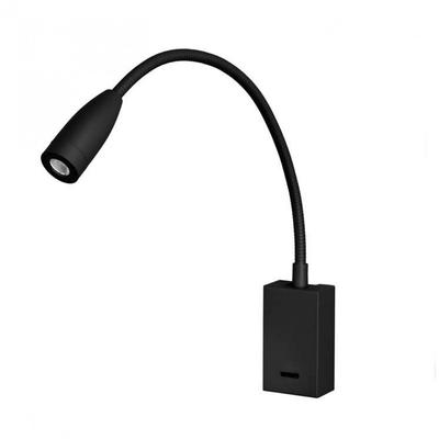 Leds-C4 05-2831-05-05 fali olvasólámpa fekete alumínium