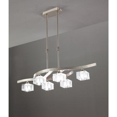 Mantra Cuadrax Cristal 1115 csillárok nappaliba szatinált nikkel fém kristály