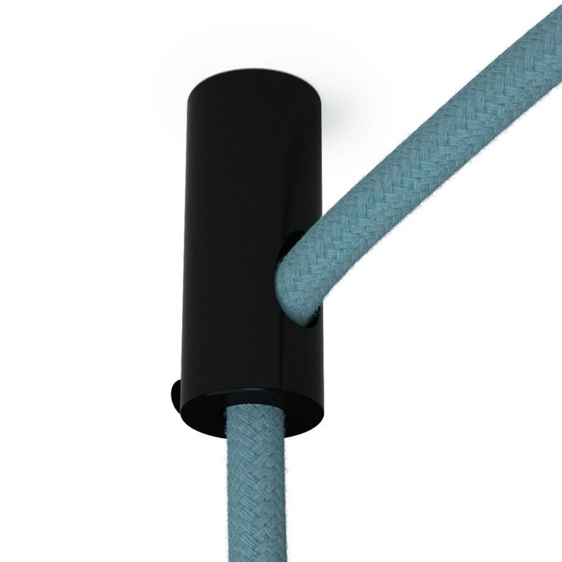 Creative-Cables Decentralizer, Black ceiling hook and stop for fabric cable DCS01NER kábelrögzítő fekete műanyag