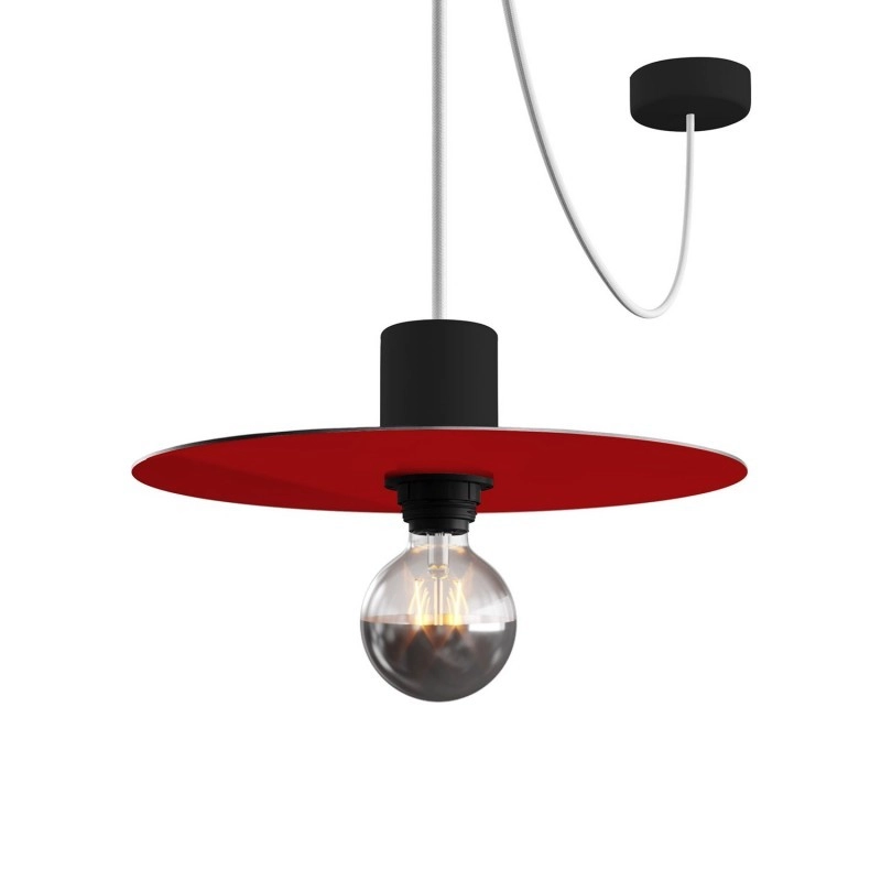 Mini Ellepì 'Solid Color' Lapos Lámpaernyő, Ideális Függesztett, Fali Lámpákhoz Vagy Lámpákhoz, 24 Cm Átmérőjű