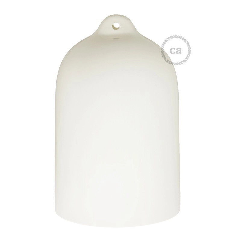 Bell XL kerámia lámpabúra felfüggesztéshez - Olaszországban gyártott fényes fehér