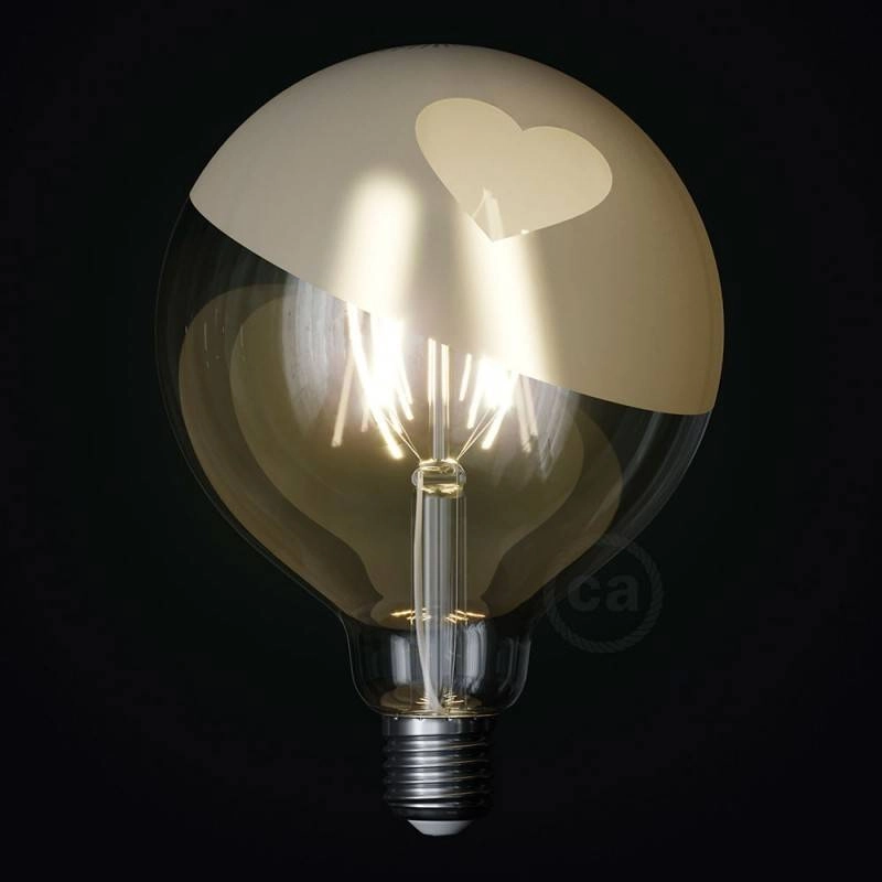 LED Light Bulb Globe G125 Short Filament - Tattoo Lamp® Cuore 4W E27 2700K