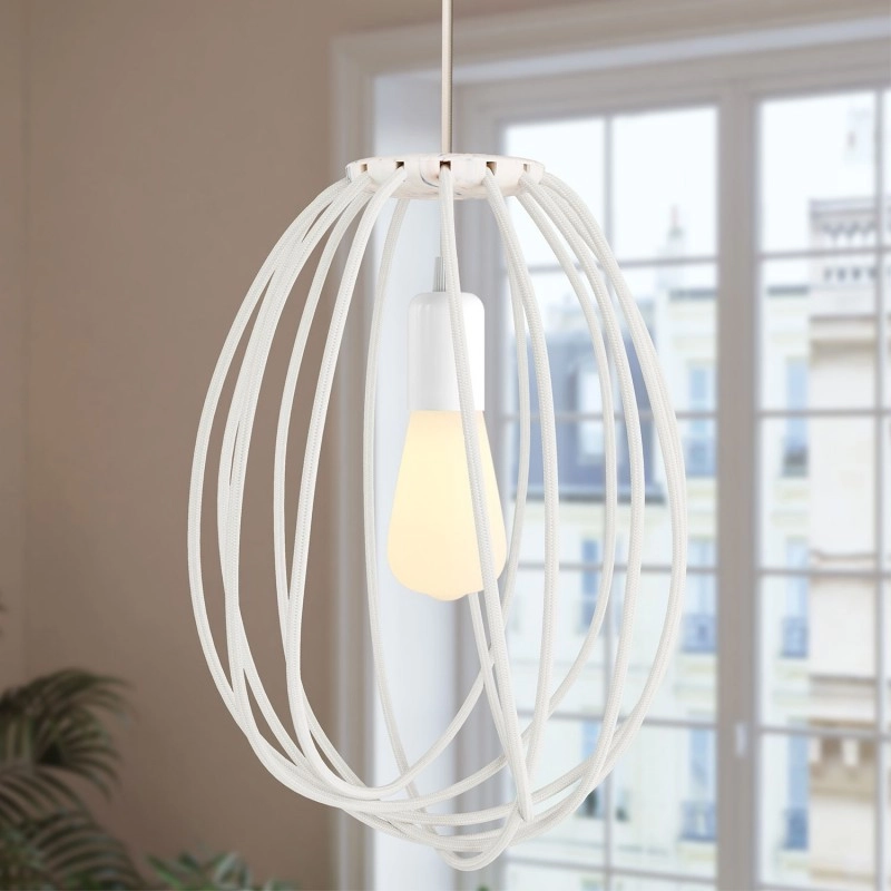 Többszínű Cablò lámpabúra 100 cm fehér