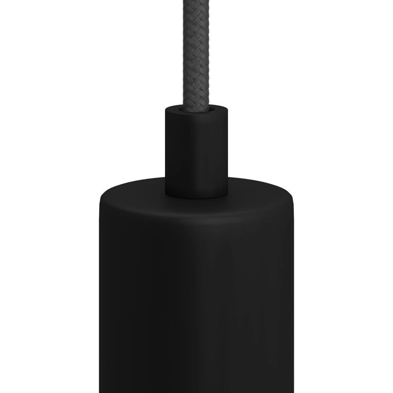 Oldalcsavaros fém kábeltehermentesítő menetes szárral, anyával és alátéttel SERM1VN fekete