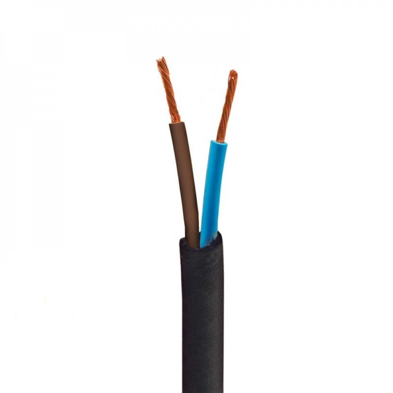 Kültéri Kerek Elektromos Kábel Natural Linen Sn04 Brown Borítással - Alkalmas Ip65 Eiva Rendszerhez
