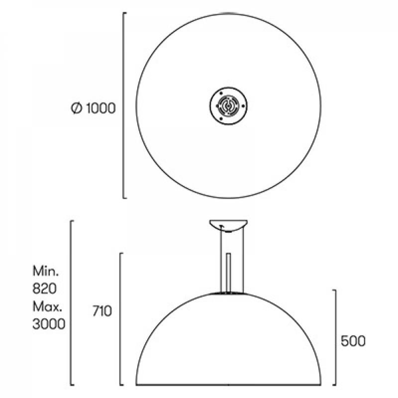 Leds-C4 Umbrella 00-2726-Aq-78 Egyágú Függeszték Fehér Fehér Műanyag Műanyag