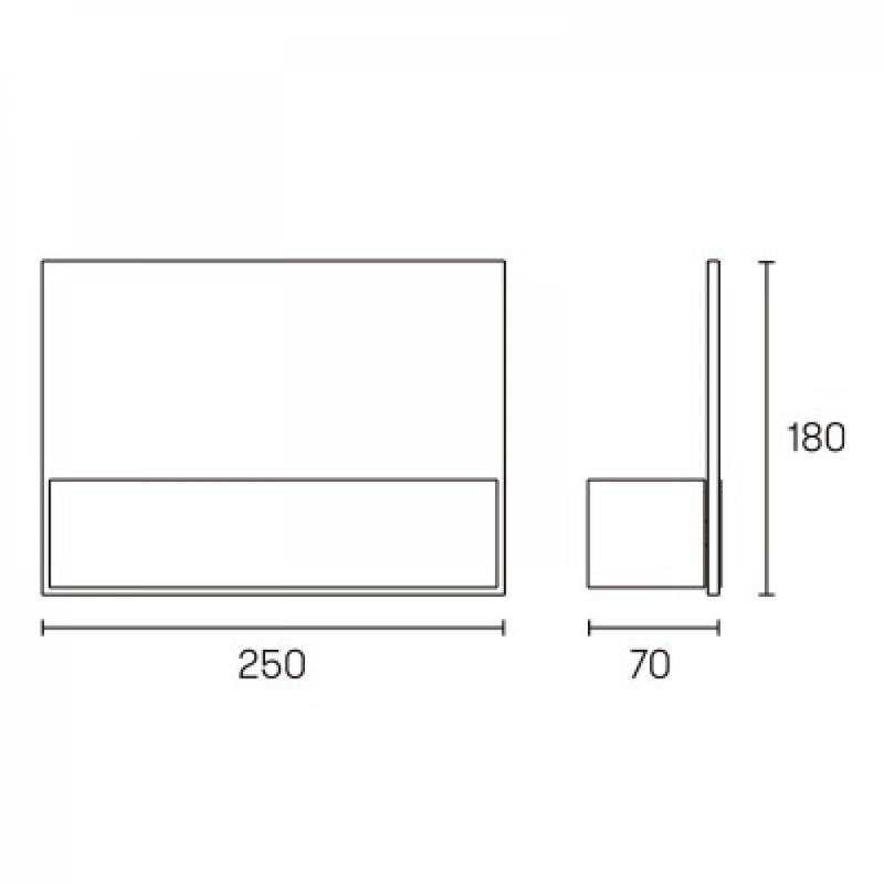 Leds-C4 Flat 05-5093-81-B9 Fali Lámpa Nikkel Fehér Acél Műanyag