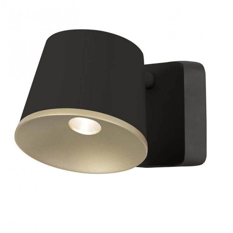 Leds-C4 DRONE 05-5306-CI-F5 fali lámpa fekete arany alumínium alumínium