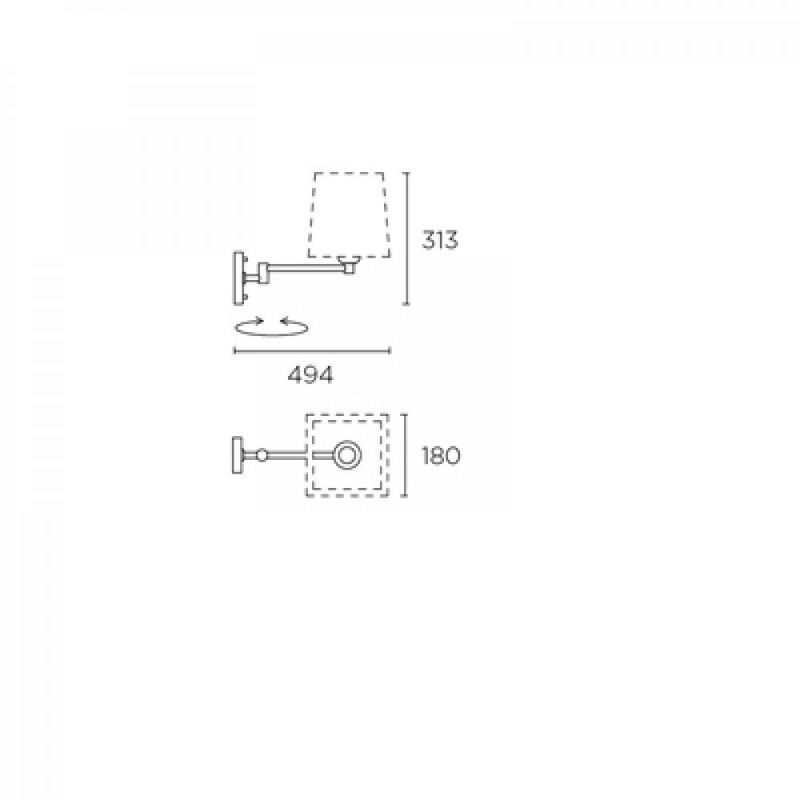 Leds-C4 DOVER 170-NS fali olvasólámpa szatinált nikkel acél