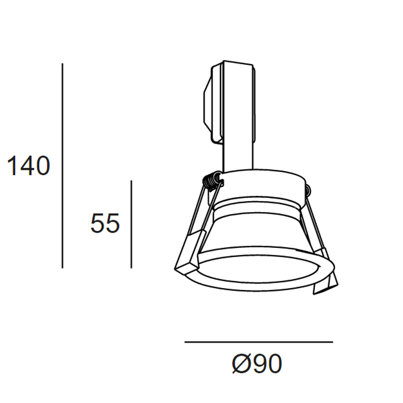 Leds-C4 Dome Dn-1600-14-00 álmennyezetbe építhető Lámpa Fehér Acél