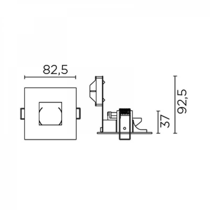 Leds-C4 PAT DN-1696-14-00 süllyesztett lámpa  fehér   alumínium