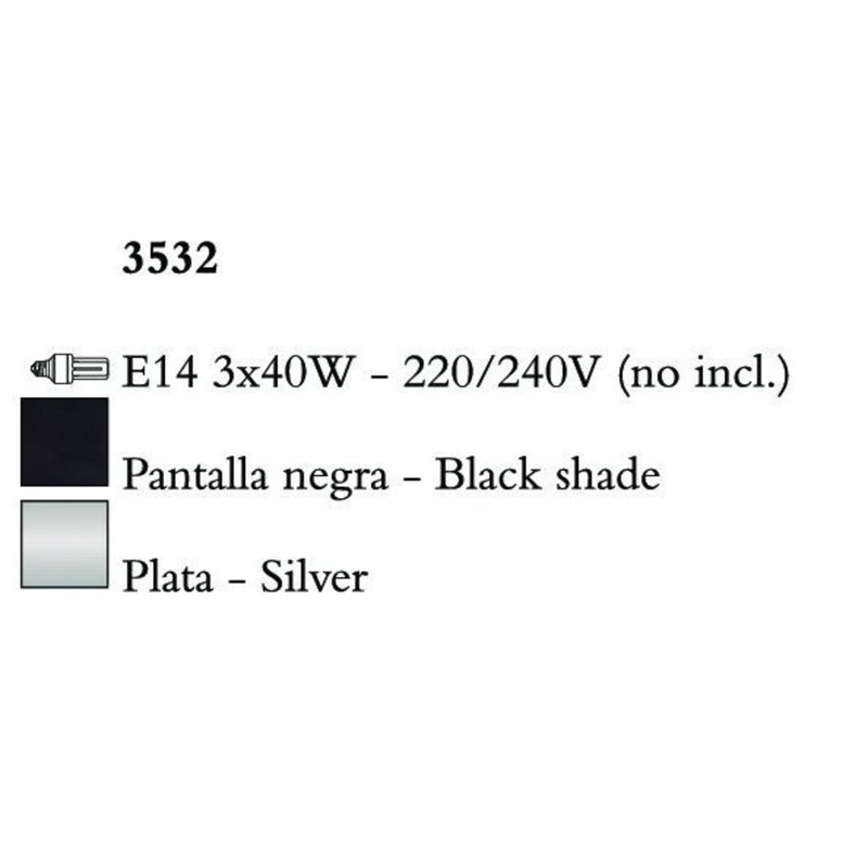 Mantra PAOLA 3532 csillárok nappaliba ezüst fém