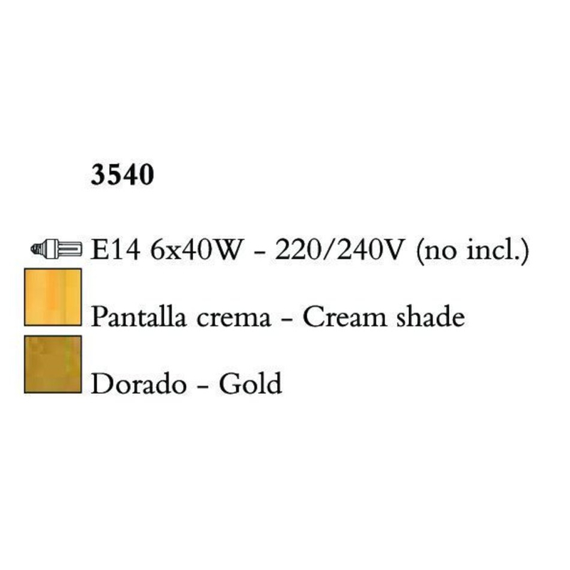 Mantra PAOLA 3540 csillárok nappaliba arany fém