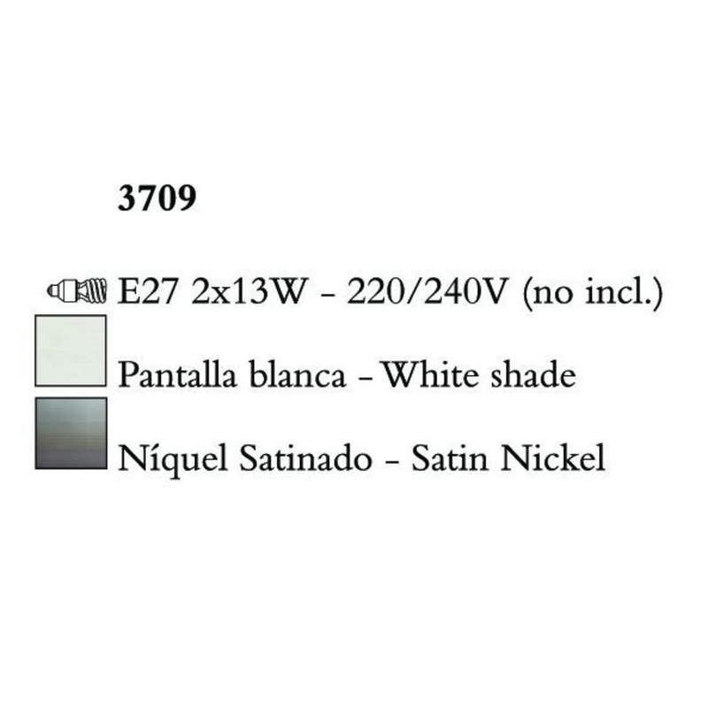 Mantra LUA 3709 állólámpa szatinált nikkel fém