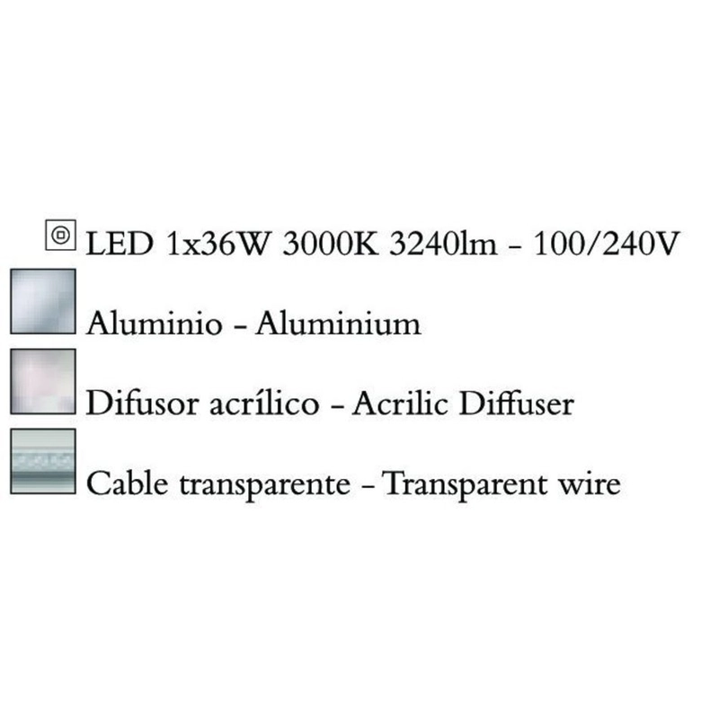 Mantra DISCOBOLO 4082 led függeszték alumínium alumínium