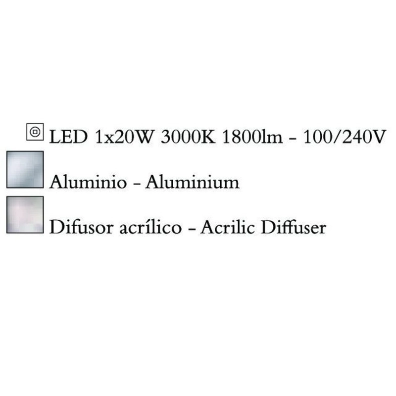Mantra DISCOBOLO 4088 mennyezeti lámpa alumínium alumínium