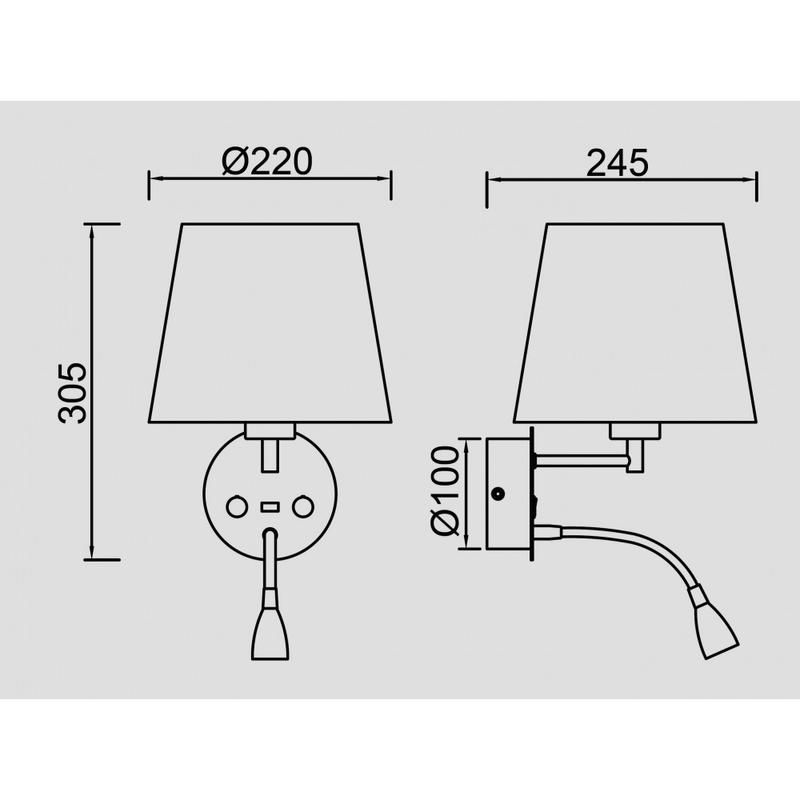 Mantra Caïcos 6091 Fali Olvasólámpa Matt Fehér Led