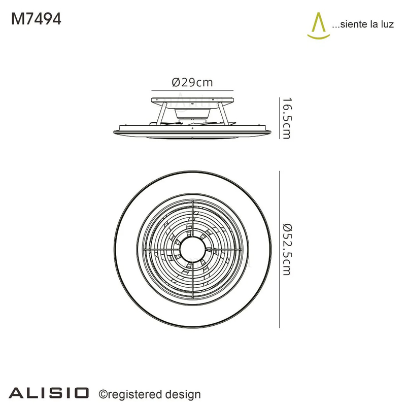 Mantra Alisio Mini 7494 Mennyezeti Ventilátor ezüst