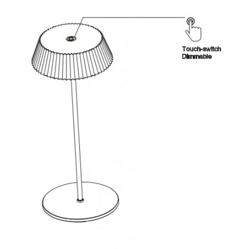 MANTRA 7933 Relax kültéri asztali lámpa fehér