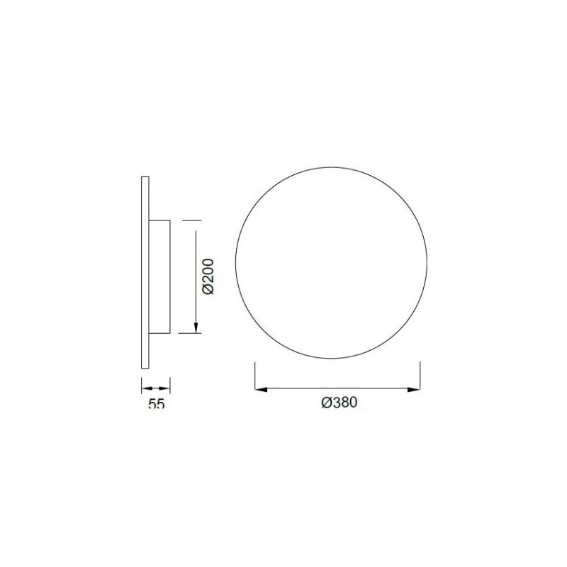 MANTRA bora bora C0134 fali lámpa fekete led