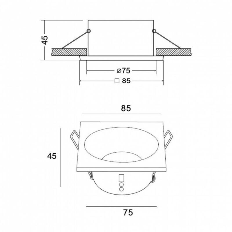 MANTRA COMFORT IP 6813 BEÉPÍTHETŐ LÁMPA MATT FEKETE LED