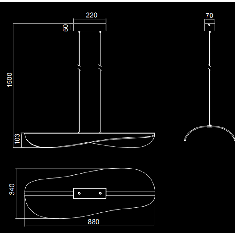 MANTRA BIANCO 7765 DESIGN FÜGGESZTÉK FEHÉR LED