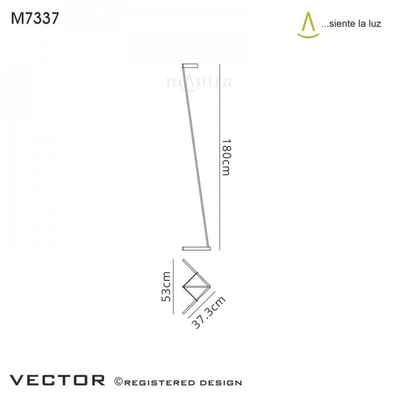 Mantra VECTOR 7337 állólámpa fényerőszabályzós fém