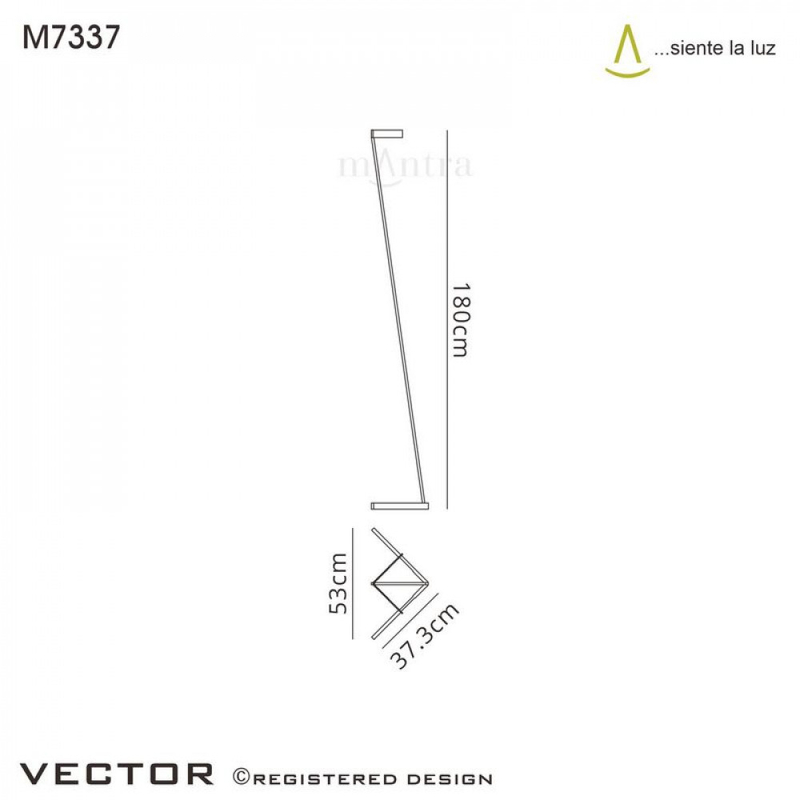 Mantra VECTOR 7337 állólámpa fényerőszabályzós fém