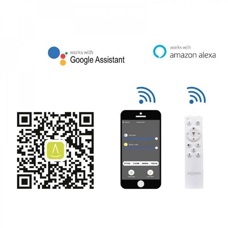 Mantra Zero Smart 33 5948 Mennyezeti Lámpa Fehér Fehér Fém Akril