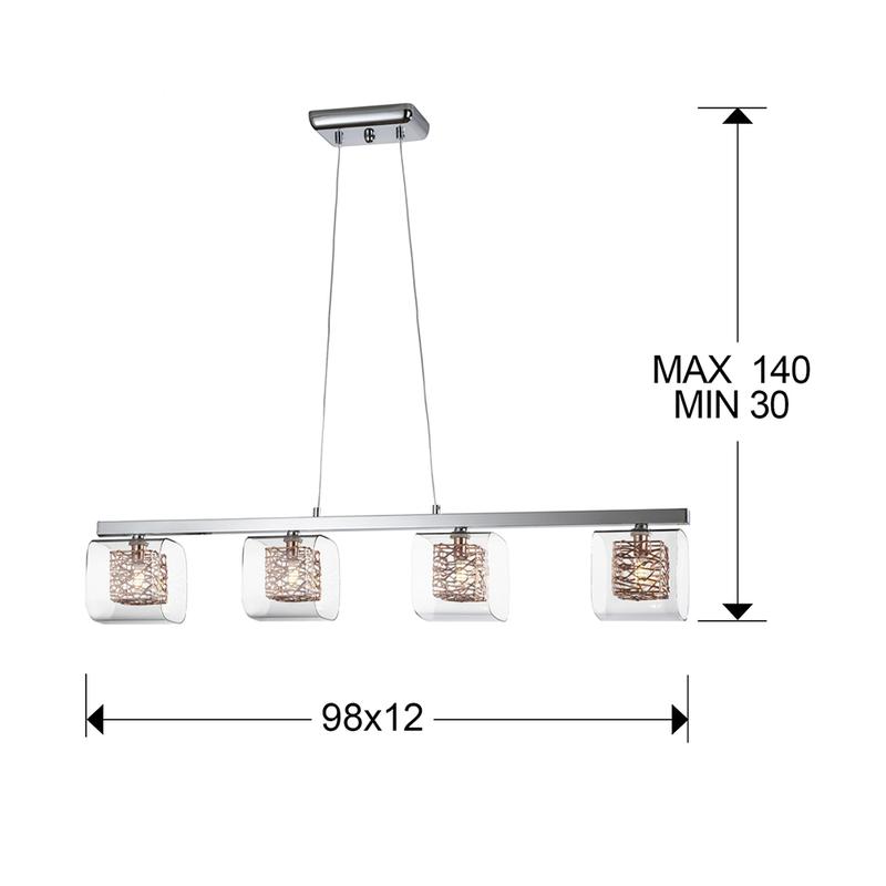 Schuller Lios 867012 Függeszték króm